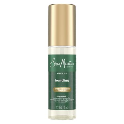 Shea Moisture Bonding Oil Amla Oil To Protect, Strengthen And Smooth Hair With Amla Oil And Fair-Trade Shea Butter With 5X Strength And 24-Hour Frizz & Humidity Control 3.3 Fl Oz