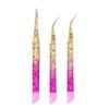 3Pcs Double Ended Nail Art Tweezers Multifunctional Stainless Steel Straight Curved Tip Tweezers Precision Lash Tweezers Nail Art Tools Nail Rhinestone Stickers Jewel Gem Applicator Tool for Women view 1