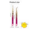 3Pcs Double Ended Nail Art Tweezers Multifunctional Stainless Steel Straight Curved Tip Tweezers Precision Lash Tweezers Nail Art Tools Nail Rhinestone Stickers Jewel Gem Applicator Tool for Women view 2