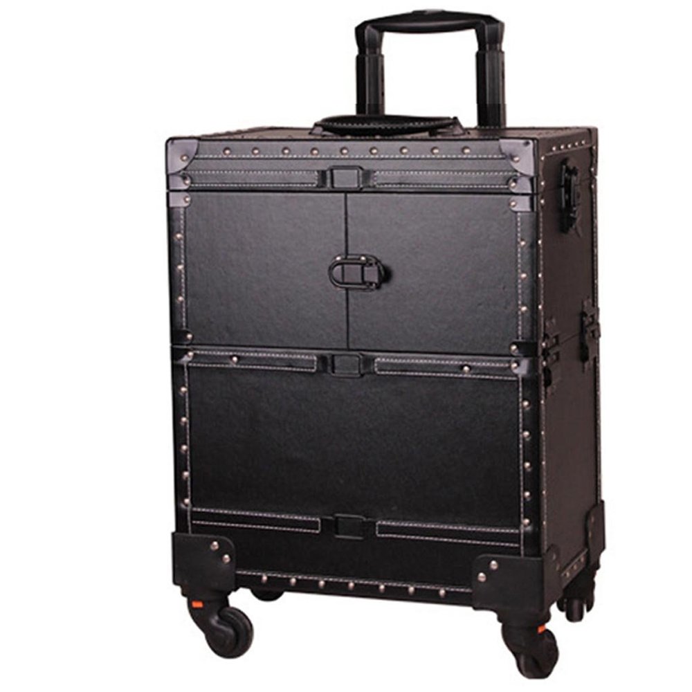 GagalU Storage Cart High Capacity Rivet Trolley Cosmetic Case,Beauty Trolley Case,Multi-Layer Nail Box, Cosmetics Beauty Trolley Box,Multilayer Segmentation Silent Universal Whe