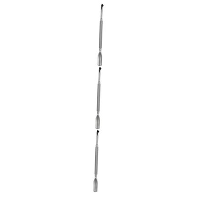 FOMIYES 3pcs Double-ended Stainless Steel Cuticle Pusher Nail Cleaning Stick for Manicure Dead Skin Tool Ergonomic Design for Home and Professional Use