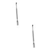 FRCOLOR 2pcs Stainless Steel Double-ended Cuticle Pusher for Nail Care Ergonomic Dead Skin Tool Professional Manicure and Pedicure Essential Nail Cleaning Stick view 1
