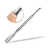 FRCOLOR 2pcs Stainless Steel Double-ended Cuticle Pusher for Nail Care Ergonomic Dead Skin Tool Professional Manicure and Pedicure Essential Nail Cleaning Stick view 3
