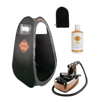 Fake Bake Professional Allure Xena Airbrush Sunless Spray Tan System with Compressor, Pop Up Tent & Tanning Solution (Basic)