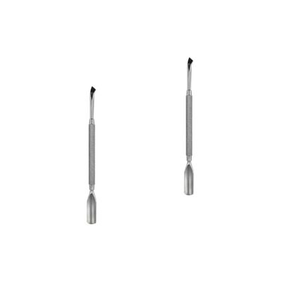 Beaupretty 2pcs Stainless Steel Double-ended Cuticle Pusher Tool for Nail Care Exfoliating Dead Skin Nail Cleaning Stick Manicure Accessory for Home and