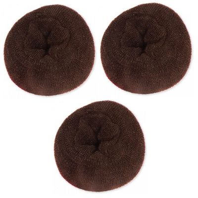 Beavorty 3pcs Unique Doughnut Shaped Hair Bun Maker Coffee Spone Hair Styler for Elegant Updos for Weddings Dances and Special Occasions