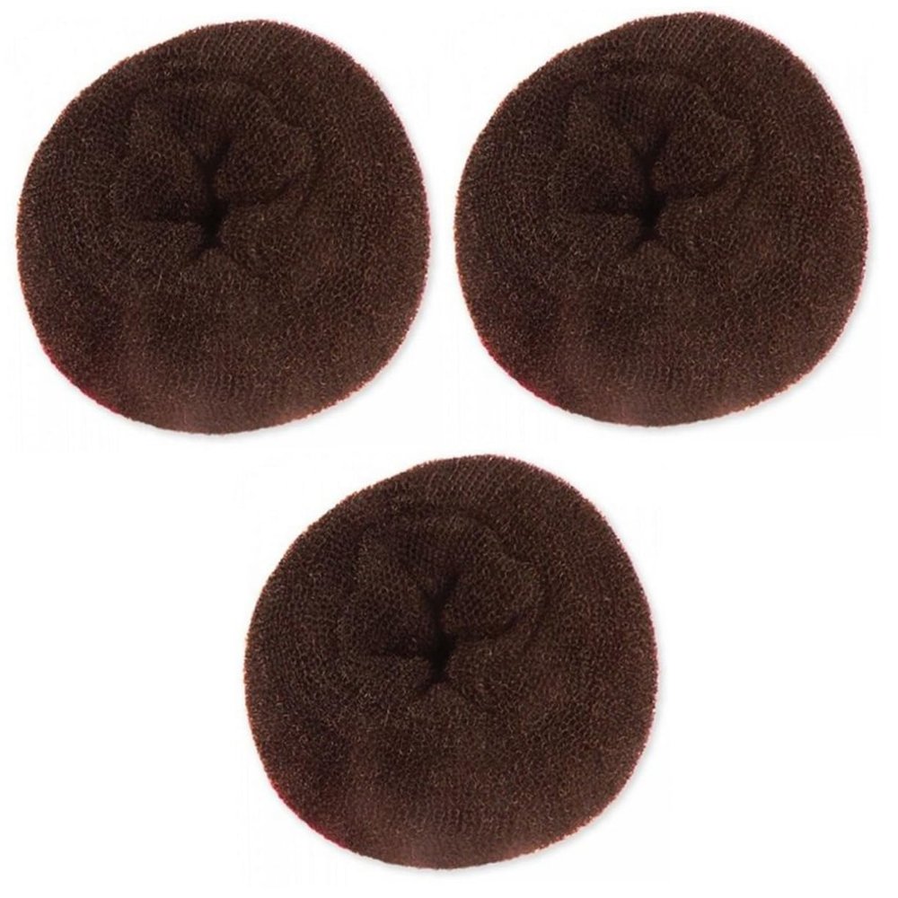 Beavorty 3pcs Unique Doughnut Shaped Hair Bun Maker Coffee Spone Hair Styler for Elegant Updos for Weddings Dances and Special Occasions