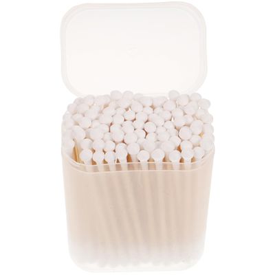 Beavorty 100pcs Double-ended Disposable Cotton Swabs for Care Cleaning Cotton Sticks Storage Box for Ear Cleaning and Daily