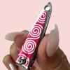 6 ALAZCO Mini Stainless Steel Nail Clippers Nailcare Sharp Fingernail Clipper Classic Vintage Style Pink Swirl Design view 2