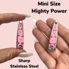 6 ALAZCO Mini Stainless Steel Nail Clippers Nailcare Sharp Fingernail Clipper Classic Vintage Style Pink Swirl Design view 4