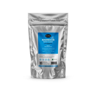 ShiKai Magnesium Bath Flakes with Melatonin (32 oz) | Bath Salt Soak for Muscle Relief | Enhance Sleep | Fragrance Free