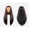 20 Inch 80% Real Human Hair Training Hair Hairdresser Mannequin Heads Doll Head Long Hair Hairstyle Practice Head Beauty for Hairstyles Display Doll Dummy Doll D view 1