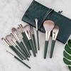 Makeup Brushes Set, 14 Pcs Synthetic Foundation Concealer Powder Blush Eyeshadow Eyebrow Lip Makeup Brushes with Cosmetic Bag (Green) view 4