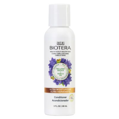 Biotera Ultra Moisturizing Conditioner | Travel Size | Hydrates Dry, Damaged, Coarse Hair | Microbiome Friendly | Vegan & Animal Free | Paraben & Sulfate Free | Color-Safe | 3 Fl Oz