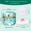 Qopoto Body Powder Puff and Container for Dusting Powder, Women Powder Puff and Powder Case for Bath and Travel (Chrysanthemum) view 2