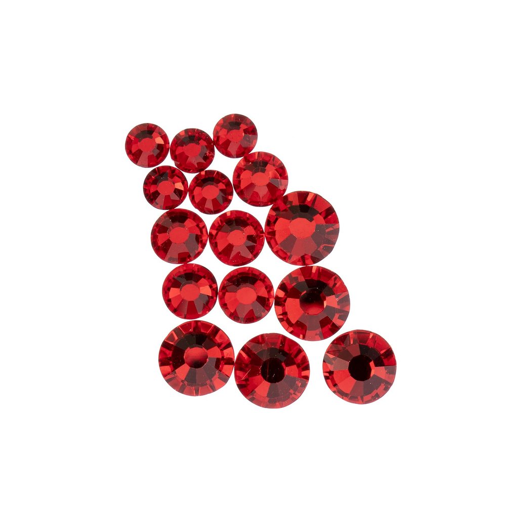 Crystal Lane Flat Back Rhinestones Combo Light Siam ss16-80pcs, ss20-35pcs, ss30-20pcs
