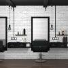 Winado Wall Mount Styling Barber Station for Hair Stylist, Beauty Salon Spa Equipment, Salon Cabinet Station with Locked Storage Drawer, 3 Hair Dryer Holders, Black view 2