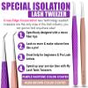 2pcs Curved Isolation Tweezers for Eyelash Extensions  14cm Stainless Steel, Best for Individual Isolation & Classic Lashes view 2