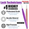 2pcs Curved Isolation Tweezers for Eyelash Extensions  14cm Stainless Steel, Best for Individual Isolation & Classic Lashes view 4