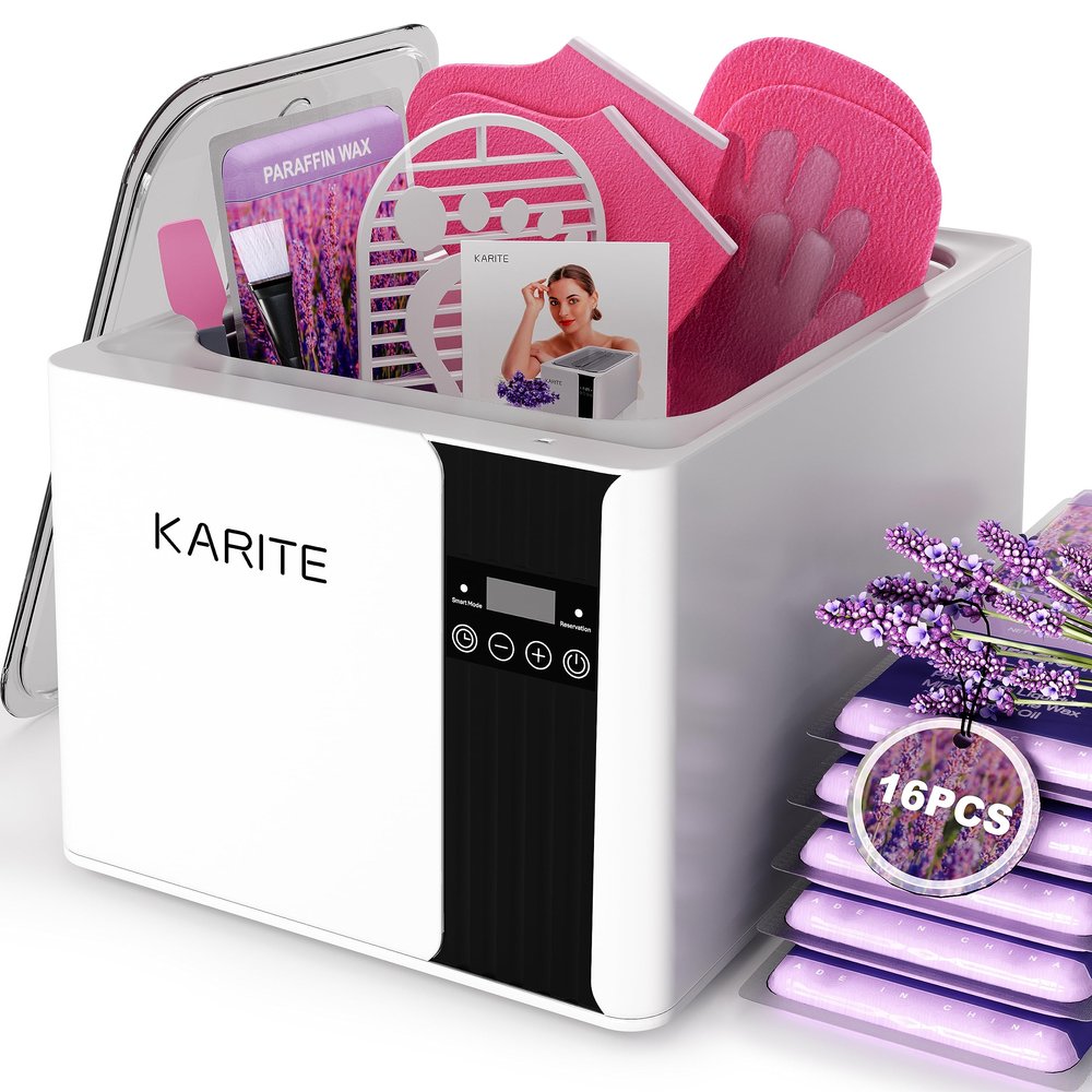 KARITE Paraffin Wax Machine for Hands and Feet, 9000ml Paraffin Wax Bath with Auto-Timer, Smart Mode, Precision Temperature Control, Paraffin Wax Warmer Kit with 26PCs Refills