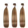 Virgin One Piece Honey Blonde Double Drawn Brazilian Mink Silky Straight Remy Human Hair Weave Bundles P10-16 14inches#>=40% view 1
