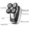 Head Shavers for Bald Men, 5 in 1 Electric Shaver USB Rechargeable IPX5 Multifunctional Grooming kit for Men Women Bald Head Polish Hair Clipper Trimmer (Color : Black) view 3