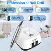 Electric Nail Drill Professional Machine,NAILGIRLS Electric Nail File E-File Nail Drill Kit for Gel Acrylic Nails,Portable 35000RPM Manicure Pedicure Polishing Shape Tools for Home Salon Use view 2
