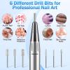 Electric Nail Drill Professional Machine,NAILGIRLS Electric Nail File E-File Nail Drill Kit for Gel Acrylic Nails,Portable 35000RPM Manicure Pedicure Polishing Shape Tools for Home Salon Use view 4