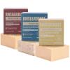Rinse & Robust Mens Bar Soap Bath Bar Soap 3Pack Handmade Natural Soap Bar Set Cleansing Bar Moisturizing&Exfoliating Scrub Soap Gift Set for Men | Leather, Sandalwood, Teakwood | 3.5 oz of 3 Bars view 1
