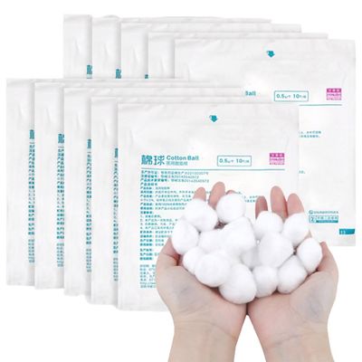 Big Cotton Ball, Soft and Fluffy Large Cotton Balls for Face, Eyes, and Baby Care, 0.5g/pcs - 10 Pack for Gentle Skincare and Makeup Removal