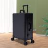 BANLICALI Makeup Bag, Aluminum Alloy Rolling Makeup Case with LED Light, Mirror and Wheels, Adjustable Legs, Free Standing Cosmetic Train Table Make-Up Station Black Max.Load 50kg/110.23lbs view 4