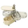 360 Degree Rotating Makeup Organizerand Storage,Cosmetic Display Cases for Bathroom Desk and Dresser Vanity Countertop Make Up Shelf Holder Gift for Women Girls (4 Tier, Beige) view 1