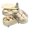 360 Degree Rotating Makeup Organizerand Storage,Cosmetic Display Cases for Bathroom Desk and Dresser Vanity Countertop Make Up Shelf Holder Gift for Women Girls (3 Tier, Beige) view 1