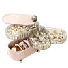 360 Degree Rotating Makeup Organizerand Storage,Cosmetic Display Cases for Bathroom Desk and Dresser Vanity Countertop Make Up Shelf Holder Gift for Women Girls (4 Tier, Pink) view 1