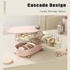 360 Degree Rotating Makeup Organizerand Storage,Cosmetic Display Cases for Bathroom Desk and Dresser Vanity Countertop Make Up Shelf Holder Gift for Women Girls (4 Tier, Pink) view 4