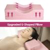 Masajeo Portable Lash Bed for Lash Extensions Massage Table with Eyelash Pillow Esthetician Bed Spa Table Spa Bed Height Adjustable Waterproof Aluminum Frame (Pink) view 2
