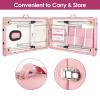 Masajeo Portable Lash Bed for Lash Extensions Massage Table with Eyelash Pillow Esthetician Bed Spa Table Spa Bed Height Adjustable Waterproof Aluminum Frame (Pink) view 3