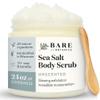 Bare Botanics Exfoliating Shower Gloves + Unscented Body Salt Scrub view 2
