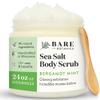 Bare Botanics Exfoliating Shower Gloves + Bergamot Mint Body Salt Scrub view 2