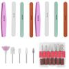 19 pcs Nail Files and Buffer, BOSOIRSOU 100/120/180/600/3000 Grit Double Sided Emery Board Nail File Pedicure Manicure Tool, Electronic Nail File Replacement Head Refills for Home Salon view 1