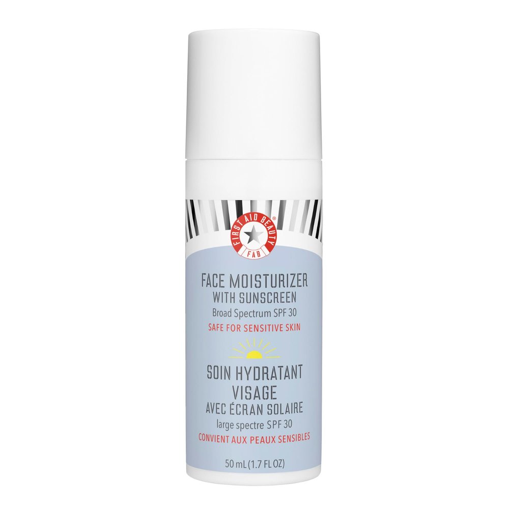 First Aid Beauty Ultra Repair Face Moisturizer with Sunscreen, SPF 30  2-in-1 Sun Protection + Daily Hydration  1.7 oz