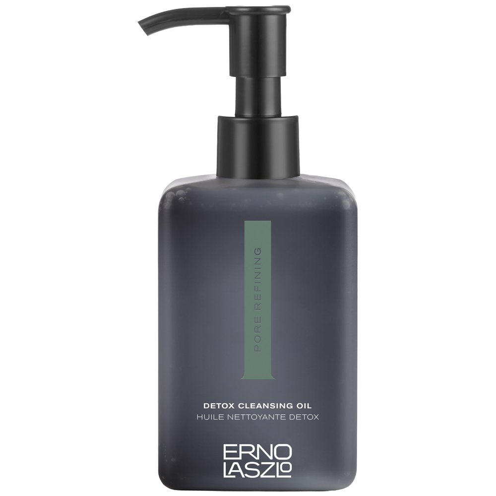 Erno Laszlo Detox Cleansing Oil, Lightweight Facial Cleanser Helps Dissolve Makeup and Impurities with Charcoal and Shea Butter, Deep Cleansing Oil, 6.4 Fl Oz