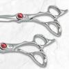 5.5" Professional Hair Shears Set Includes Cutting Scissors and Thinning Shears - VG10 Japanese Stainless Steel - Sharp, Ergonomic, Lightweight - Shihan Shears Red Moon (Hair Shears Set) view 4