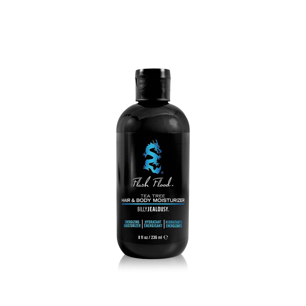 Billy Jealousy Flash Flood Tea Tree Hair & Body Moisturizer Ideal for All Hair & Skin Types with Tea Tree, Lavender and Peppermint, 8 Fl Oz