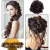 messy bun hair piece Messy Bun Hair Piece 31.4inches Long Tousled Updo Fluffy Hair Bun Ponytail Extensions Wrap Around DIY Curly Long Hairpiece Bridal Hairstyle bun hair pieces for women ( Color : 12H view 3