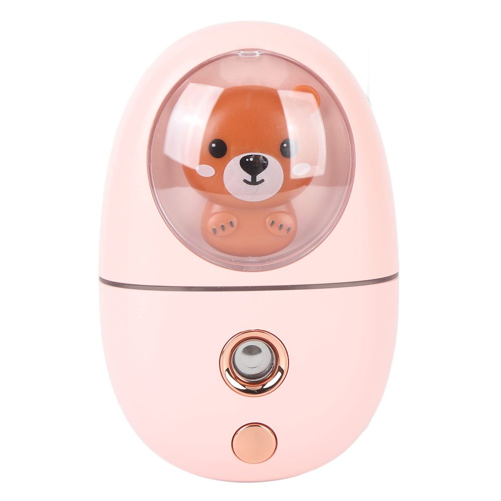 35ml USB Rechargeable Mist Sprayer & Humidifier for Face Eye, Travel Friendly Portable Beauty Mist Maker in Pink