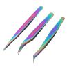 3-Piece Set Stainless Steel Eyelash Extension and Blackhead TweezersSet for Makeup - Essential for Women's Everyday Beauty view 4