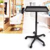 Premium Aluminum Instrument Salon Tray Tattoo Rolling Tray Station, Salon Spa Beauty Tattoo Metal Rolling Service Instrument Tray Trolley, Mobile Trolley Cart with Wheels & Adjustable Height (Black) view 1