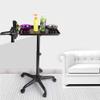 Premium Aluminum Instrument Salon Tray Tattoo Rolling Tray Station, Salon Spa Beauty Tattoo Metal Rolling Service Instrument Tray Trolley, Mobile Trolley Cart with Wheels & Adjustable Height (Black) view 2