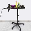 Premium Aluminum Instrument Salon Tray Tattoo Rolling Tray Station, Salon Spa Beauty Tattoo Metal Rolling Service Instrument Tray Trolley, Mobile Trolley Cart with Wheels & Adjustable Height (Black) view 3